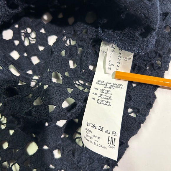 I’CONA BY ROBELL  Designer Hoodie Knitted Dark Blue SIZE 14 Made In Bulgaria - Picture 4 of 5